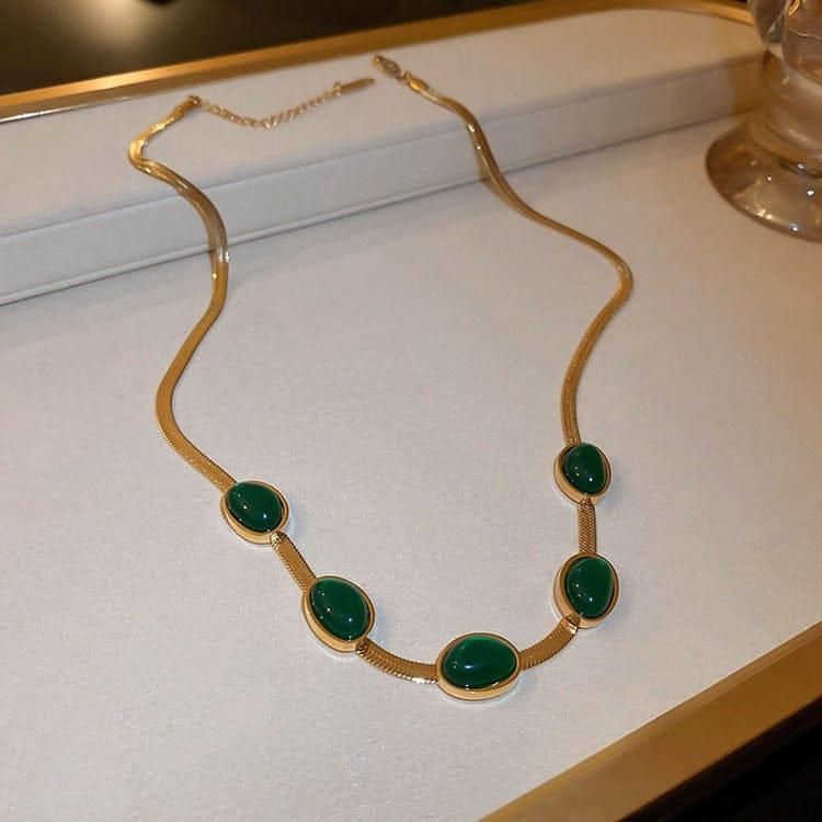 Emerald Green Crystal Jewelry Set: Pendant, Bracelet & Earrings